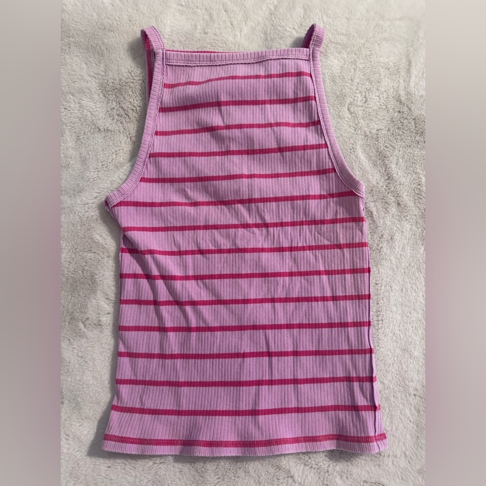 Free people Pink Striped Tank Top